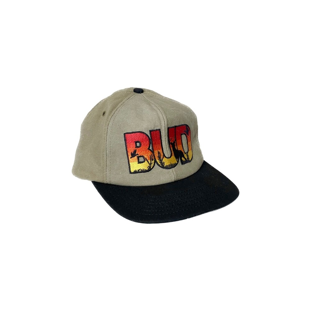 Rare Vintage Budweiser BUD Large Embroidered Animal Wildlife Snapback Hat